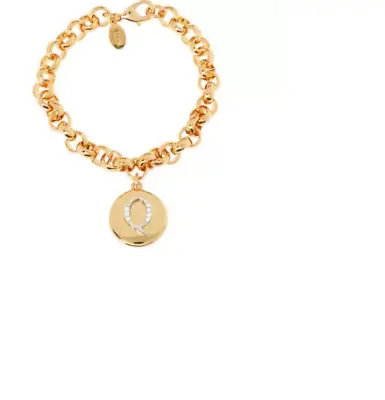 Joan Rivers Pave'  Q  Initial Charm Bracelet • $31.55