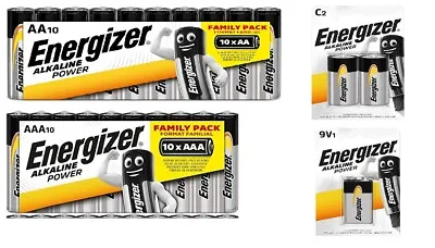 Energizer Batteries Aa Aaa 9v Alkaline Long Lasting Cr2016 • £2.25