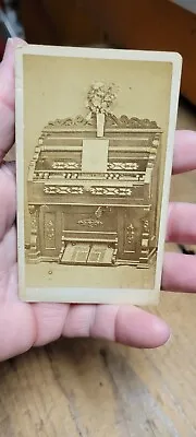 Rare Old Antique 1860's Era CDV Photograph Photo Golden Tongue Organ Wheeling WV • $34.99