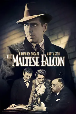 The Maltese Falcon Movie Crime Film Noir Mystery Wall Art Home - POSTER 20 X30  • $23.99