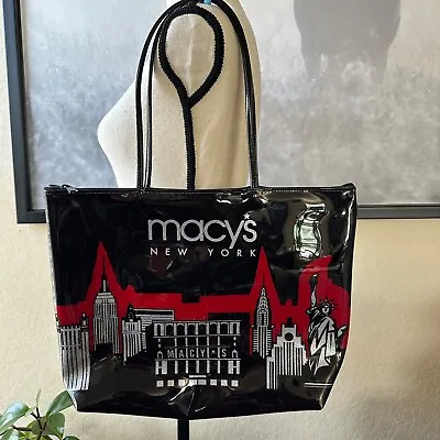 Macy's New York Zip Tote Bag PVC Bag • $19