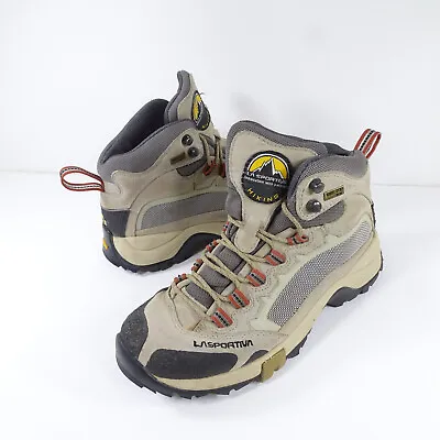 La Sportiva WOMEN'S Tan Leather Onix GTX-XCR Hiking Trail Boots Size 6.5 • $34.99