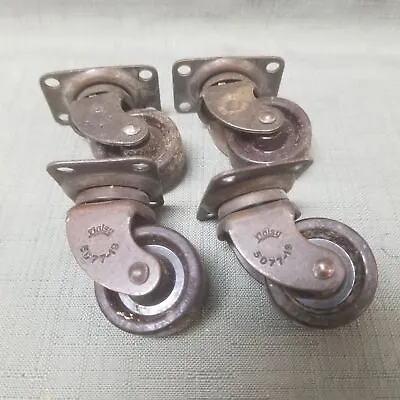 $17.59 • Buy Four Vintage MCM DAISY 5D77-19 Replacement Furniture Casters 1 Wheels Swivel