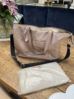 Jem And Bea LEATHER Changing Bag Beatrice Taupe - NEW CHANGE MAT…..RRP £220-£285 • £55