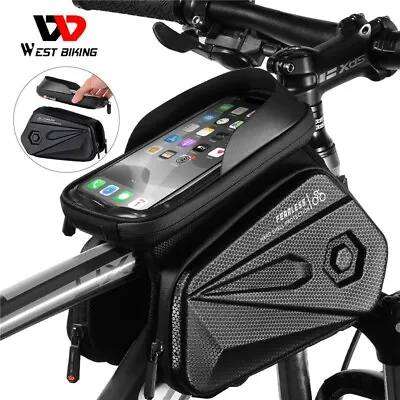 WEST BIKING Bike Front Frame Top Tube Bag Cycling Touch Screen Phone Case 6.5  • $22.49