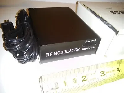 $12.99 • Buy RF Modulator Audio/ Video TV Switch Box Ch 3-4 Converter Output Game Console
