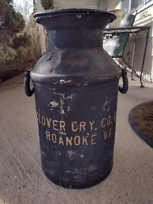$165 • Buy Antique Clover Creamery Dairy Roanoke Va Virginia Steel Metal Milk Bottle Can