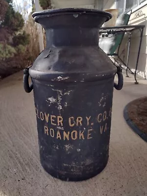 Antique Clover Creamery Dairy Roanoke Va Virginia Steel Metal Milk Bottle Can • $135