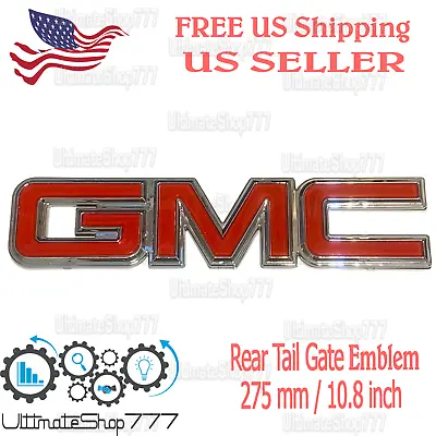 GMC Rear Tailgate Trunk Emblem For Sierra Yukon Canyon Terrain (Red Chrome) • $25