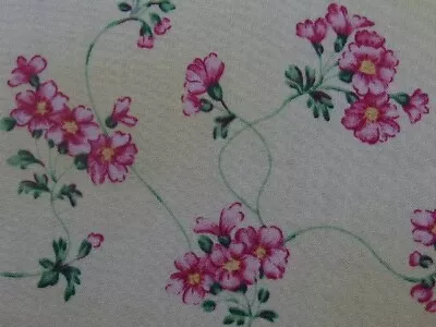 America Cotton Fabric Pink Flower Yellow By Maywood Studio 44  X 36  632 • $4.99