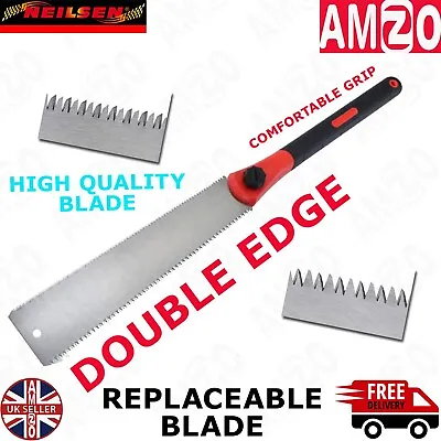 Japanese Style Hand Saw - Ryoba Double Edge Pull Interchangeable Flush Cut 12.5  • £10.99