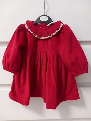 Billie Faiers Baby Girl Red Dress With Tights 3-6 Months Brand New Party Wedding • £9.99