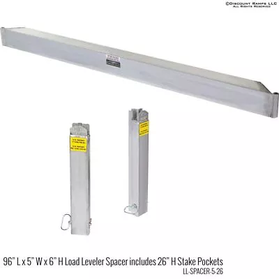 Drop Deck Load Leveler 96x5x6  Spacer With 26  Stake Pocket Pair LL-SPACER-5-26 • $599.99