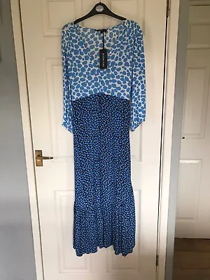 BNWT On Gorgeous Ladies Myleene Klass Blue Patterned Dress UK Size 12 • £12