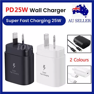 $6.99 • Buy 25W Super Fast Wall Charger W/Type-C Cable For Samsung Galaxy S21 22 S23 Ultra