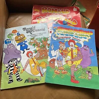 Bin 3 X RONALD MCDONALD THE MYSTERIOUS EGG MAGIC LAMP PLAY LEARN COLOURING BOOKS • £19.99