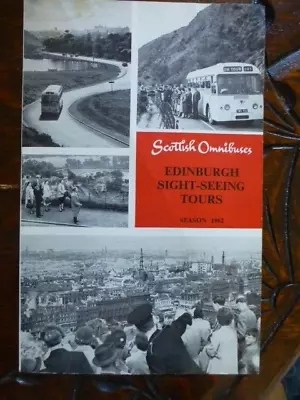 Scottish Omnibuses Edinburgh Sight-seeing Coach Bus Tour Leaflet 1962 • £1