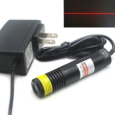 Positioning 200mW 650nm Focus Red Line Laser Module Loctor 5V Adapter 22x100mm • £34.98