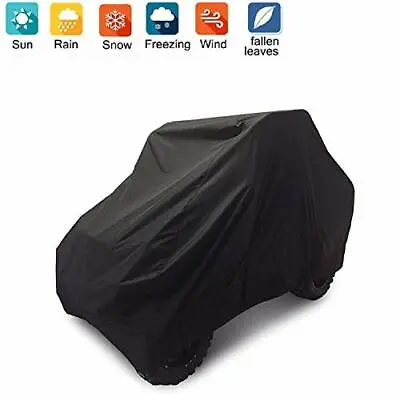 Nomiou Waterproof UTV Cover With Storage Bag Heavy Duty Black Protects 4 Wheeler • $63.78