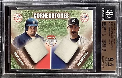 2002 Fleer Platinum Cornerstones Numbered #13 Giambi/Mattingly BGS 9.5 GEM MINT • $40