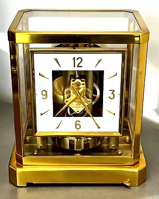 Jaeger Lecoultre  528-6  Atmos Mantle Clock ~ Square Dial~ Running~ # 111514 • $342