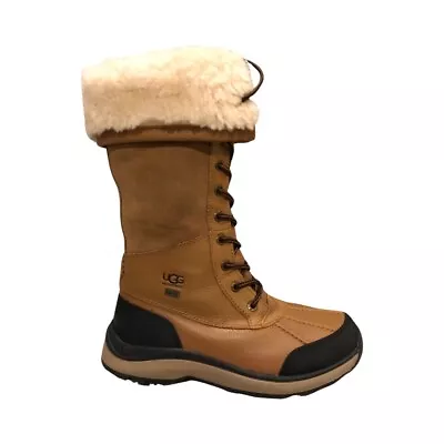 UGG Women's Adirondack III Tall Chestnut Leather Wateproof Boots 1095142 • $233.99