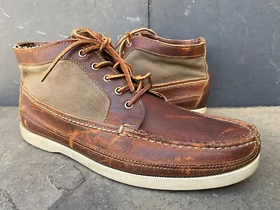 Red Wing X J. Crew Wabasha Brown Leather Chukka Boots Moccasins Size - 9.5 E • $129
