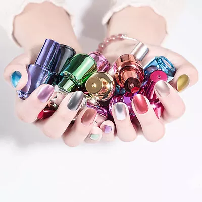 Mirror Nail Polish Plating Silver Paste Metal Color Stainless Steel Mirror8ml • $0.99