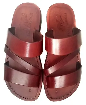 Camel Jesus Sandals Genuine Leather Greek Roman For Men Shoes UK 4-15 Model 9 • £49.19