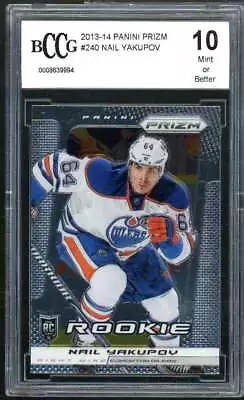 Nail Yakupov Rookie Card 2013-14 Panini Prizm #240 BGS BCCG 10 • $14.95