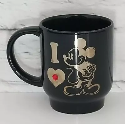 Disney I Love Mickey Mouse Coffee Mug Cup Gemstone Studs Valentines Day Ceramic  • $16.84