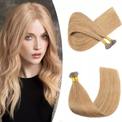 22 Inches I Tip Remy Human Hair Extensions 100 Strands/Pack Pre Bonded Kerati... • $83.64