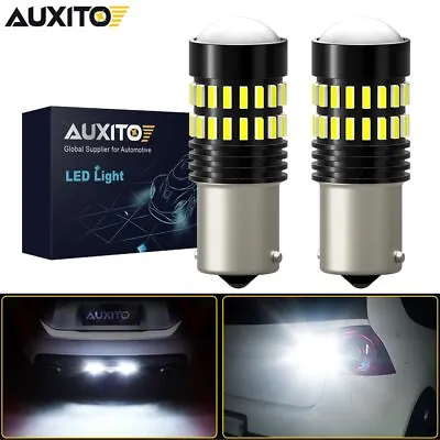 2X AUXITO BA15S 1156 P21W 7506 Reverse Back Up Light Super White LED Bulb AUXITO • $11.96