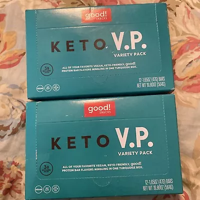 Good! Snacks Keto Vegan Protein Bars V.P. Variety Pack Lot Of 24 Bars! • $30