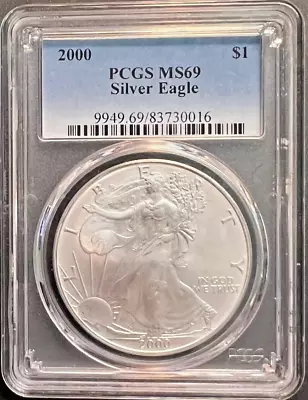 2000 Silver Eagle Pcgs Ms69 • $34