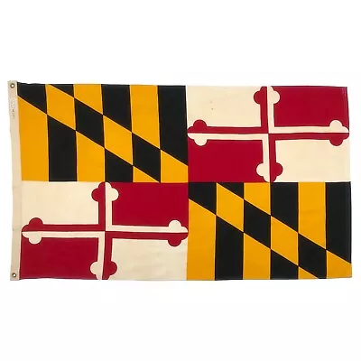 Vintage Cotton Maryland State Flag Cloth American Old Textile Art Baltimore USA • $249