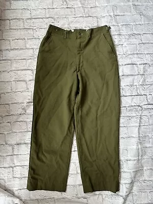 Vintage Men's 32  Military Green Wool Pants B4705 • $34.99