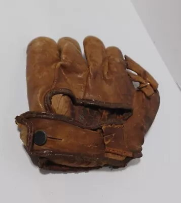 Vintage 1930 - 40's Leather Baseball Sport Youth Display Glove • $25.99
