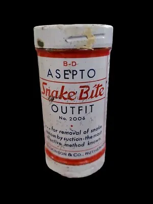 Vintage Asepto Snake Bite Outfit Kit No. 2006 Complete In Original Tin • $19.99
