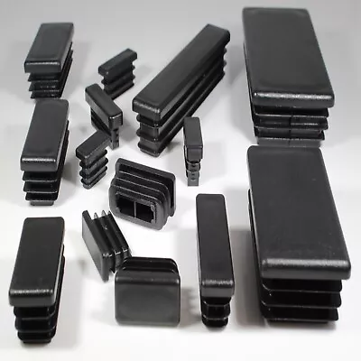 Rectangular End Caps  Plastic Inserts Bungs Blanking Plugs Table Chair Feet Leg • £13.30