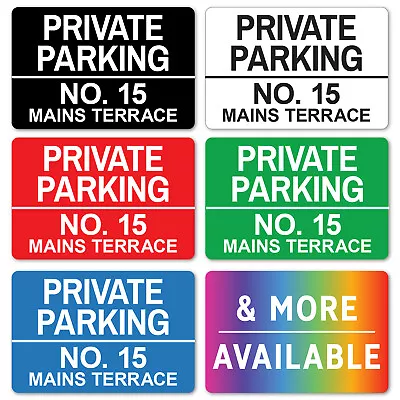 Private Parking Metal Sign Drive No Access Personalised Plaque Outdoor Custom • £6.99