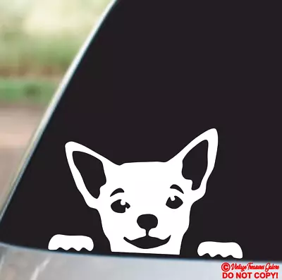 CHIHUAHUA FACE Vinyl Decal Sticker Car Rear Window Wall Bumper Dog Puppy Love • $2.99