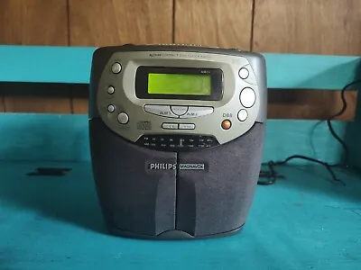 Phillips Magnavox AJ3940/17 AM/FM Repeat Alarm Clock Radio & CD Player In Gray • $24