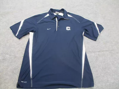 UConn Huskies Polo Shirt Mens Medium Blue Basketball College Nike Dri Fit • $15.97