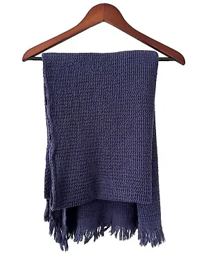 Aegean Breeze Bamboo Cotton Texture Throw Blanket Coccinella Turkish Textile NWT • $28