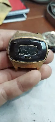 Timex SSQ Marathon Mens Gold Tone Vintage 1970s Watch Parts • $17