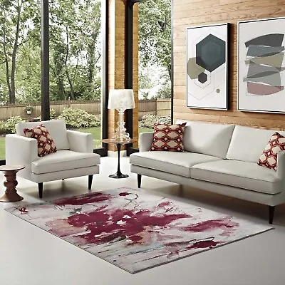 Modway Contemporary Modern Floral Abstract 4x6 Area Rug In Multicolored • $73.29