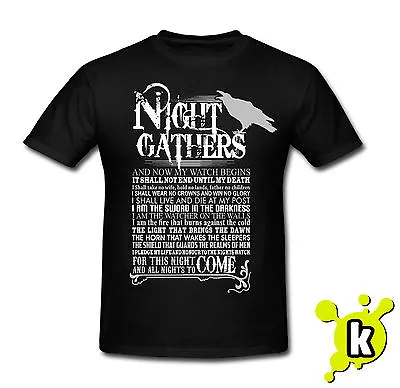 Game Of Thrones Nights Watch Oath Jon Snow Stark T Shirt • £8.99