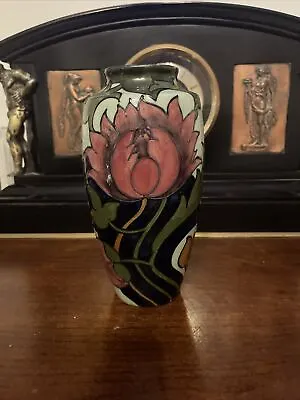Moorcroft Style Tubelined Pottery Rose Vase Signed Vintage Rare Collectors • £24.99