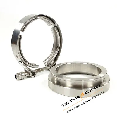 Universal T304 3.25  Exhaust Tube V-Band Clamp+Flange For GT45 Turbocharger New • $39.99